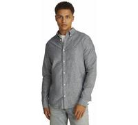 Tommy Jeans Linen Blend M - Langarm Hemd - Herren M Grey