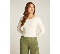 TOMMY JEANS Longsleeve in Creme - Größe L | Damen Tops