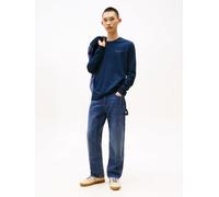 Tommy Jeans Herren Langarmshirt Slim Chest Linear aus Baumwolle Blau (Dark Night Navy) XL