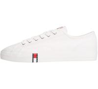 Plateausneaker TOMMY JEANS "ARCHIVE Y2K", Damen, Gr. 42, ecru, Textil, unifarben, Schuhe Plateausneaker, Freizeitschuh, Halbschuh, Schnürer im Retro-Look mit Label im Plateau (10735812-42) ecru