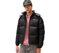 Steppjacke TOMMY JEANS "ALASKA DOWN PUFFER", Herren, Gr. XL, schwarz, Web, Obermaterial: 100% Polyester, unifarben, casual, regular fit normal, Rundhals, Langarm eingesetzt gerader Abschluss, Jacken, 