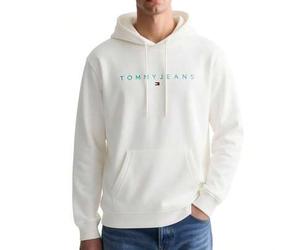 TOMMY JEANS Men's Hoodies Versatile Breathable Lightweight Travel Gym Home White DM0DM20746-L5Y