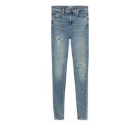 Tommy Jeans - Mid-Rise Skinny Jeans With Distressed Details - Größe 28 - blau