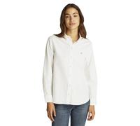 Hemdbluse TOMMY JEANS "TJW REG OXFORD SHIRT" Gr. L (40), beige (ecru), Damen, Web, Obermaterial: 100% Baumwolle, unifarben, Blusen, mit Logostickerei (66855436-L) ecru