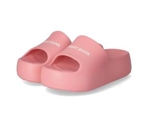 Tommy Jeans Pantoletten Rosa - Gr. 37/38 - Synthetik Material