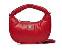 Tommy Jeans Pillow Mini Hobo Handtasche, Weiches Kunstleder, Rot