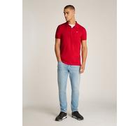 Tommy Jeans Herren Poloshirt Kurzarm Placket Slim Fit, Rot (Red Hot), XXL