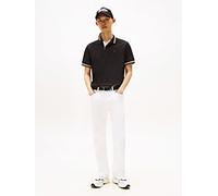 Poloshirt TOMMY JEANS "TJM REG TIPPED POLO EXT", Herren, Gr. L, schwarz, Jersey, Obermaterial: 100% Baumwolle, unifarben, casual, regular fit normal, Rundhals, Kurzarm eingesetzt angesetztes Bündchen