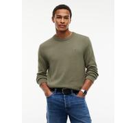 Rundhalspullover TOMMY JEANS, Herren, Gr. XXL, grün (rocky mountain), Sweatware, Obermaterial: 100% Baumwolle, slim fit normal, Rundhals, eingesetzt Rippstrickbündchen, Pullover Rundhalspullover, Slim