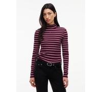 Tommy Jeans (PVH Group) - TJW ESSENTIAL MOCK NECK Calypso Berry/Pink Stripe - Gr. - L