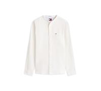 Tommy Jeans - Regular Fit Hemd aus Leinenmix mit Stehkragen weiß - Gr. - M