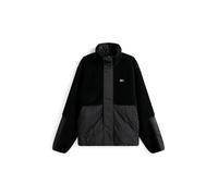Tommy Jeans - Relaxed Fit Steppjacke mit Teddy-Fleece schwarz - Gr. - S