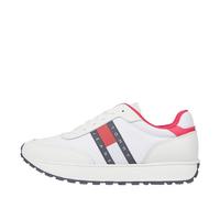 Tommy Jeans Retro Runner Sneaker aus Leder, Weiß, weiß, 39 EU
