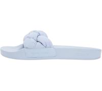 Pantolette TOMMY JEANS "TJW BRAIDED SLIDES", Herren, Gr. 41, hellblau, Textil, unifarben, Basic, Schuhe Pantolette, Sandale, Pantolette, Flat mit geflochtener Bandage (41585627-41) hellblau