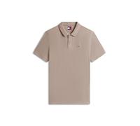 Tommy Jeans - Slim Fit Poloshirt mit Flag-Patch grau - Gr. - L
