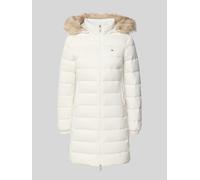 Tommy Jeans Slim Fit Steppmantel mit Daunen-Feder-Füllung in Offwhite, Größe S