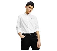 Tommy Jeans Slim Stretch Oxford Langarmhemd 2XL White