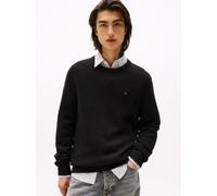 Tommy Jeans Herren Pullover Sweater Slim Fit, Schwarz (Black), M