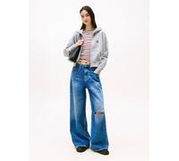 TOMMY JEANS Sweatjacke in Hellgrau - Größe M | Damen Sweatshirts Jacken