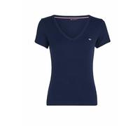 Tommy Jeans Slim Essential Rib Kurzarm-t-shirt S Dark Night Navy