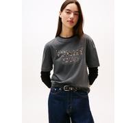 Tommy Jeans Boxy Fit T-Shirt aus reiner Baumwolle in Anthrazit, Größe M