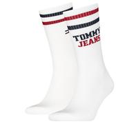 Socken TOMMY HILFIGER "TH UNI TJ SOCK 2P SPORT", Damen, Gr. 39-42, weiß, Obermaterial: 71% Baumwolle, 28% Polyamid, 1% Elasthan, Socken Socken (76152020-39) weiß