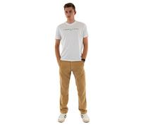 Tommy Jeans TJM Reg Linear Logo Tee EXT Kurzarm-T-Shirt, Herren, Weiß (White), XXL