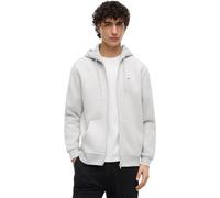 Tommy Jeans TJM Reg S Flag Zip Fleece Thru Kapuzenpullover, Herren, Grau (Silver Grey Heather), XXXL