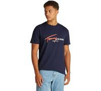 Tommy Jeans Regular Signature DNA T-Shirt marineblau/rot - S
