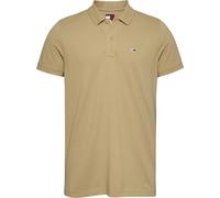 Tommy Jeans TJM Slim Placket Polo EXT S/S Polo Men's, Beige (Relic Tan), L
