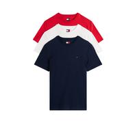 Tommy Jeans Herren TJM Xslim 3 Pack Tee Dm0dm21579 S/S T-Shirt, Multi (Ecru/Dark Night Navy/Sphre Red), XL EU
