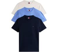 Tommy Jeans TJM Xslim 3er-Pack Tee EXT Dm0dm21579 T-Shirt S/S, Mehrfarbig (Dnn/Antikweiß/Lt Hori Blue), XS, Herren, Mehrfarbig (Dnn/Altweiß/Lt Hori Blue), X-Small