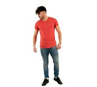 Tommy Jeans Tjm Xslim Jaspe C Neck Ext Kurzarm Strickoberteile, Herren, Rot (Deep Crimson), Xxs