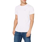 Tommy Jeans Tjm Xslim Jaspe C Neck Ext Kurzarm Strickoberteile, Herren, Weiß (White), Xs
