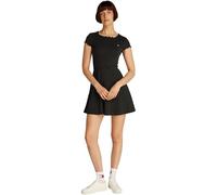 Tommy Jeans TJW Babylock F&F Kleid für Damen, ausgestelltes Kleid, Schwarz, Größe 5XL, Schwarz (Schwarz), 5XL Große Größen