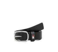 Tommy Jeans "TJW OVAL 3.0 cm breit" Ovale Einfachdornschließe und Logo am Verschluss (27200421-80) schwarz