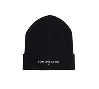 Tommy Jeans Women TJW LINEAR LOGO BEANIE AW0AW16783 Black (Black) OS
