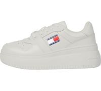 Tommy Jeans Women's New TJW Retro Basket Sneaker FL EN0EN02506, Beige, 40.5 EU, Beige, 42 EU