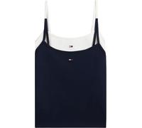 Tommy Jeans Women's Tjw 2Pack Essential Strap Top Dw0Dw18148 Tank Top, Multi (Ecru/Dark Night Navy), M