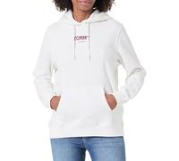 Tommy Jeans Women's TJW REG ESS Logo 2 Hoodie EXT DW0DW21921 Pullover Hoodie, White (Ecru), L, Weiß (Ecru), L