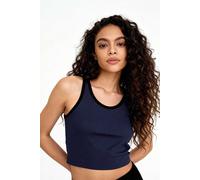 Tommy Life Rippenshirt ohne Ärmel, kurz - Marineblau XS