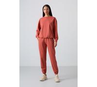 Tommy Life Set: Oversized Sweatshirt und Hose mit elastischem Bund - Dunkelrot L