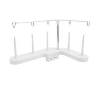 Tomotato 5 Spulen Garnständer höhenverstellbar, Garnhalter mit 5 Spulen beweglich und drehbar aus Plastik und Edelstahl für Haushalts Nähmaschinen Nähzubehör Aufbewahrung