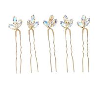 Tomotato 5 Stück Kristallblumen Haarspangen, elegante glitzernde Strass Haarclips für Hochzeit Party Abendkleidung, retro Stil Haaraccessoires für Damen