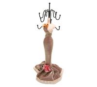 Tomotato Schmuckständer Puppe, Braun Modellkleid Ohrring Halskette Ring Schmuckhalter Hängender Schmuck Organizer Mannequin Ständer Schmuckturm Rack