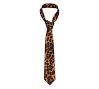 TOMPPY Coole Gepard Leopard Gedruckt Männer Krawatten Klassische Dünne Krawatten Seide Krawatte Mode Lässige Krawatte Für Hochzeit Business, Schwarz , One size
