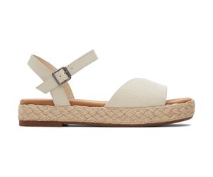 Toms Abby natural slubby woven/leather 40