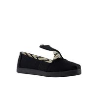 TOMS Alpargata Classic Flacher Slipper, Black Black Heritage Canvas, 35.5 EU