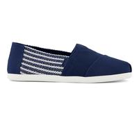TOMS Alpargata Classic Loafer für Herren, flach, Marineblau, nautisch gestreift, Größe 40