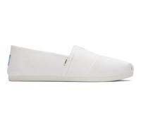 TOMS Herren Alpargata Flache Slipper – recycelte Baumwolle – Weiß, 39 EU